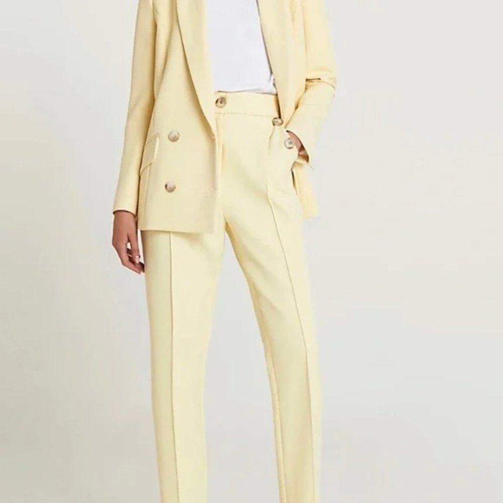 River Island Light Yellow Suit Size 4 - Picture 5 of 11